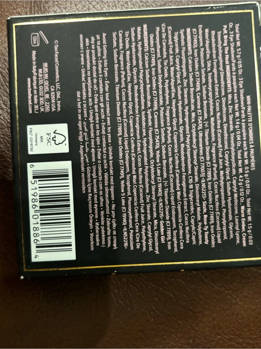 NIB Too Faced Born This Way Warm Ember Nudes Mini Eyeshadow Palette